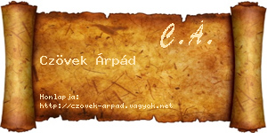 Czövek Árpád névjegykártya